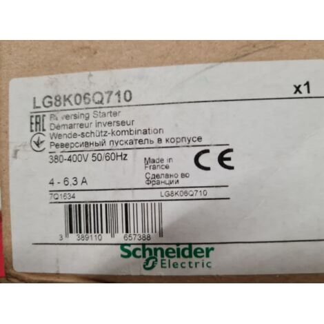Schneider-Electric LG8K06Q7 DEMARREUR INVERSEUR 4-6,3A , 400V