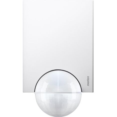 Schneider Electric Merten Argus 565219 - Rilevatore di movimento per interni ed esterni, 220 Basic, IP55, 360 gradi, colore bianco polare