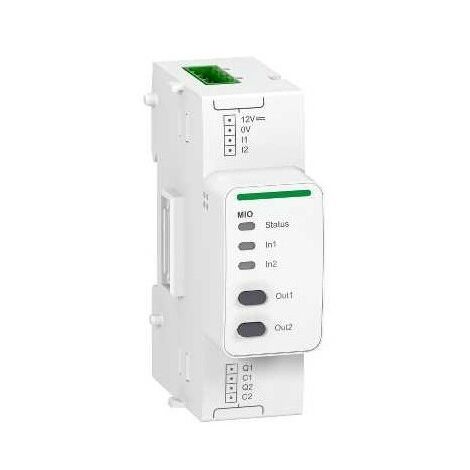 Schneider Electric – Module récepteur filaire comptage impulsionnel 24V DC – 2 entrées digitales – Transmission chauffage, eau chaude, eau froide – EER31400