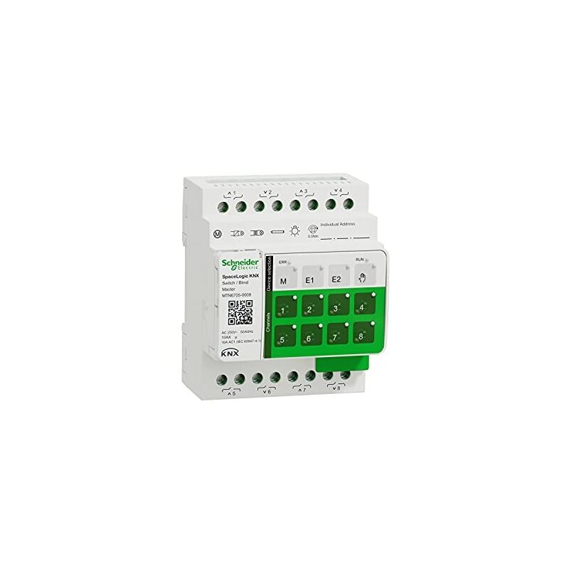 MTN6705-0008 spacelogic knx - commutation volet/store - 8 sorties 10AX/16AC1 - master - Schneider Electric