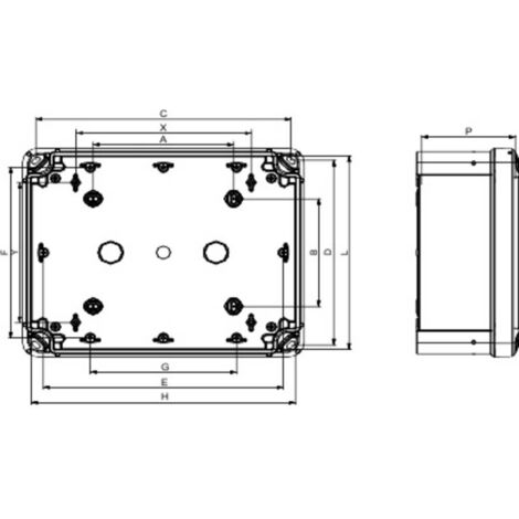 Schneider Electric NSYTBS191210H Contenitore da parete 121 x 192 x 105 ABS Grigio (RAL 7035) 2 pz.