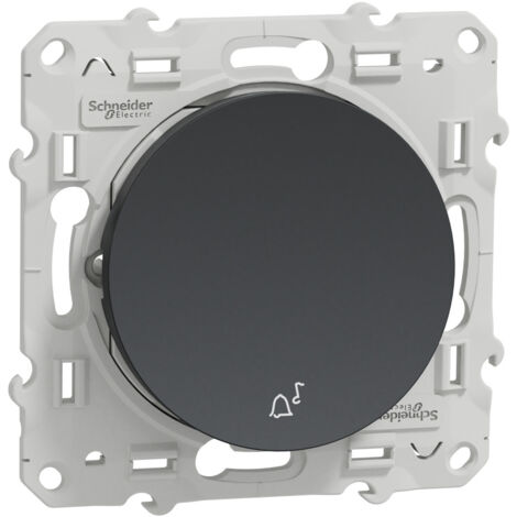 Schneider Electric Odace Bouton Poussoir Anthracite 10A