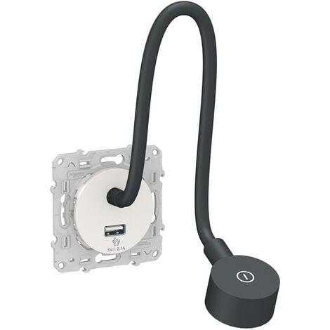 SCHNEIDER ELECTRIC - ODACE - LISEUSE - AVEC PRISE USB-A - 2,1A - BLANC - S520002
