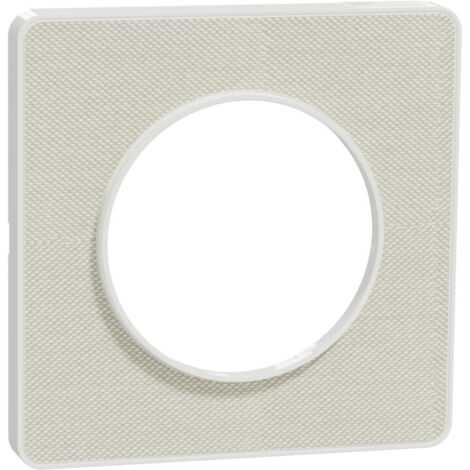 SCHNEIDER ELECTRIC - ODACE TOUCH - PLAQUE DE FINITION KVADRAT 1 POSTE - CRAIE/BLANC - S520802KW