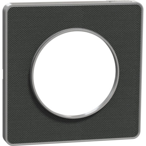 SCHNEIDER ELECTRIC - ODACE TOUCH - PLAQUE DE FINITION KVADRAT 1 POSTE - OMBRE/ALU - S530802KB