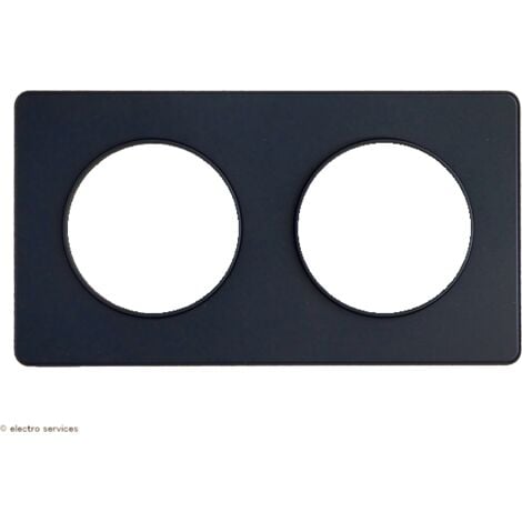 Plaque ODACE TOUCH horizontal/vertical anthracite 2 postes - SCHNEIDER ELECTRIC - S540804