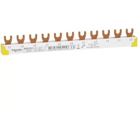 Schneider Electric Phasenschiene R9XFH311 Gabel 3polig 11MOD. 63A R9XFH311