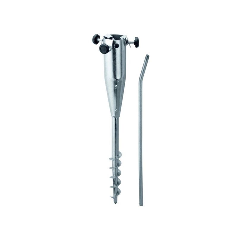 Pied À Planter En Acier D'Ancre De Terre Argent