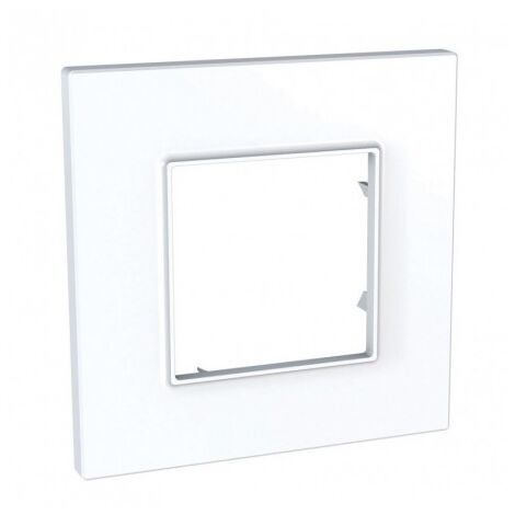 Schneider Electric – Plaque de finition 1 poste blanche polaire 2M – Clipsable pour appareillage mural – Gamme Altira – ALB44810