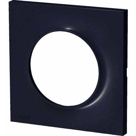 Schneider Electric – Plaque de finition 1 poste Odace Styl – Couleur anthracite – Thermoplastique ABS résistant aux UV – Montage encastré clipsable