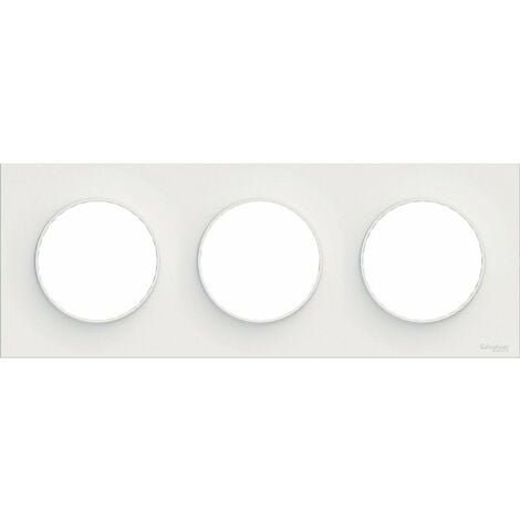 SCHNEIDER ELECTRIC Plaque Triple Odace Styl, Blanc