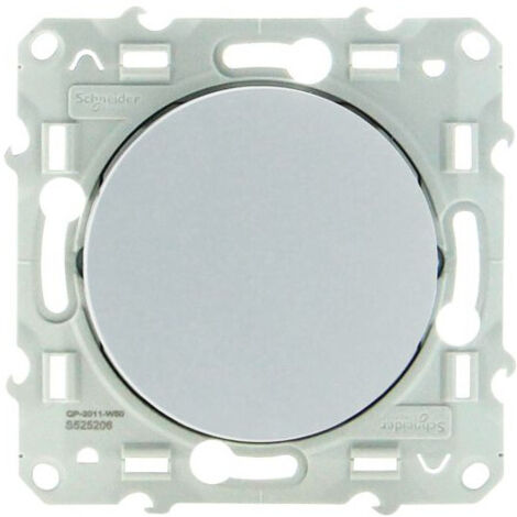 SCHNEIDER ELECTRIC Poussoir Odace, Gris Aluminium