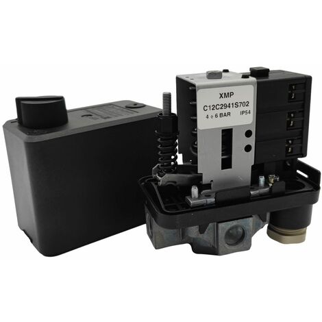 Schneider Electric – Pressostat 230V/380V – 1 à 12 bars – Raccord 1/2" – Indice de protection IP44 – Pour surpresseurs et réservoirs à vessie