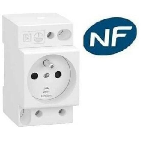 SCHNEIDER ELECTRIC Prise de courant 2P+T 16A 250V modulaire resi9 Schneider R9PCS616R