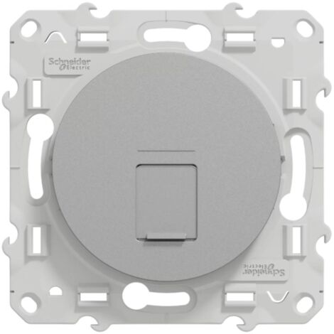 SCHNEIDER ELECTRIC Prise rj45 Odace, aluminium