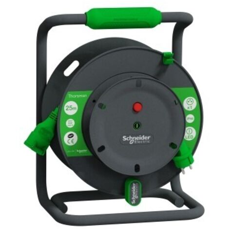 Schneider Electric – Prolongateur chantier 25m IMT33153 – Câble HO7RNF 3G 2,5mm² – Indice de protection IP44 – Coupe-circuit thermique intégré