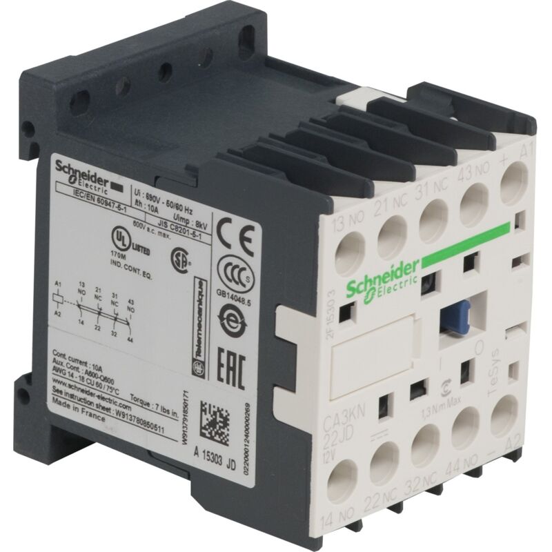 Schneider Electric - TeSys CA3K - contacteur - 2F+2O - instantané - 10A - 12Vcc