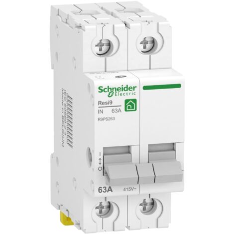 Schneider Electric - Resi9 - Interruttore sezionatore 2P 63A - R9PS263