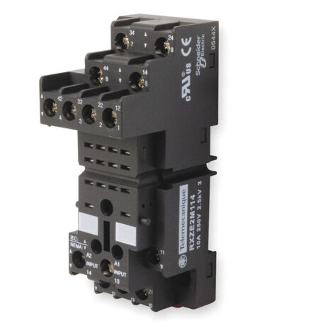 SCHNEIDER ELECTRIC RXZE2 M114 PRISE POUR RELAIS MINIATURES AVEC CONTACT MIXTE  SERRE-JOINTS VIS, 30 MM LARGEUR, 10 A INTENSITÉ