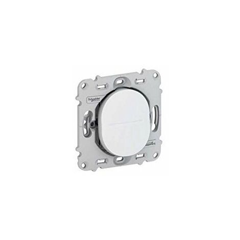 OVALIS - INTERRUPTEUR VA ET VIENT - 10AX - FIX. PAR VIS - SANS PLAQUE DE FINIT. - SCHNEIDER ELECTRIC - Blanc (RAL 9003)