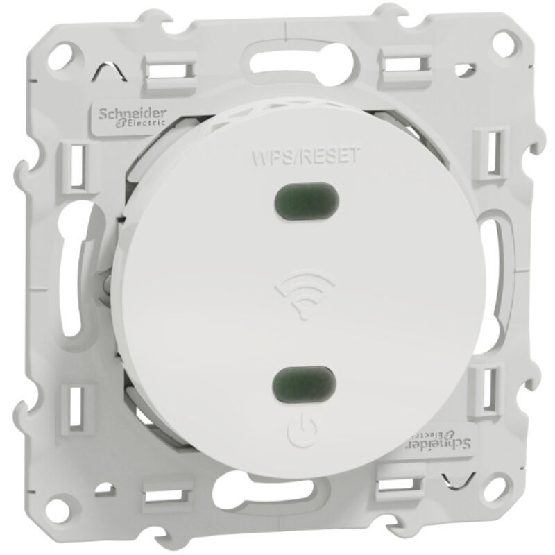 Schneider Electric - Odace wifi répéteur 300Mb/s 2.4 GHz 2 mod bornier vis blanc schneider S520465