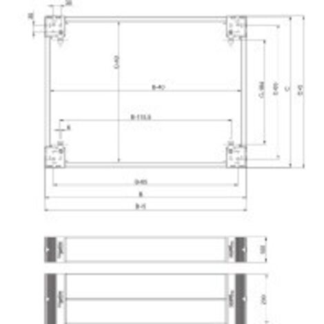 Schneider Electric Sockel 200mm Seitenteile NSYSPS4200