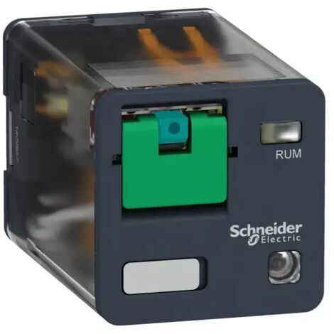 Schneider Electric Steckbare Universalrelais RUM, 3 W, 10 A, 24 VDC, mit LED, mit Prüftaste RUMC32BD