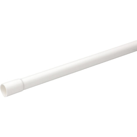 Schneider Electric – Tube tulipe blanc D25mm 3m – Conduit rigide en PVC résistant aux flammes – Pour chantiers humides – IMT56625
