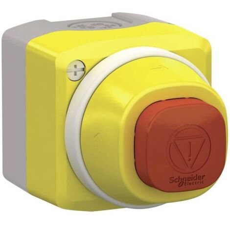 Schneider Electric XALK84W3BE Interruttore di Emergenza Rosso Giallo
