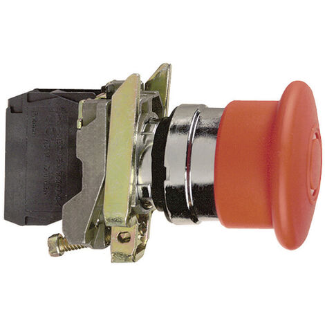 Schneider Electric XB4BT845 Pilztaster Frontring Metall, mit NOT-Aus-Schalter, rund, rückstellbar 12
