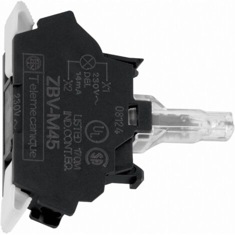 Schneider Electric ZBVB15 Élément LED avec culot d'ampoule blanc 24 V/DC, 24 V/AC 1 pc(s)