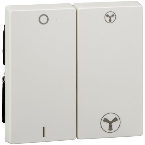 Schneider – Enjoliveur interrupteur VMC M-Plan Blanc – Bouton d'arrêt d'urgence composable – Pour espaces confinés – Installation facile