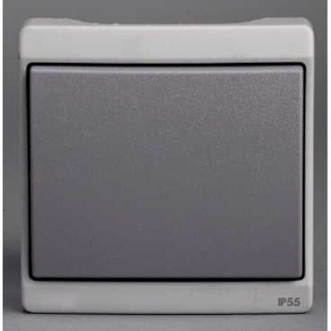 Schneider ENN37026 Mureva – bouton-poussoir – gris – composable en saillie – ik07 ip55