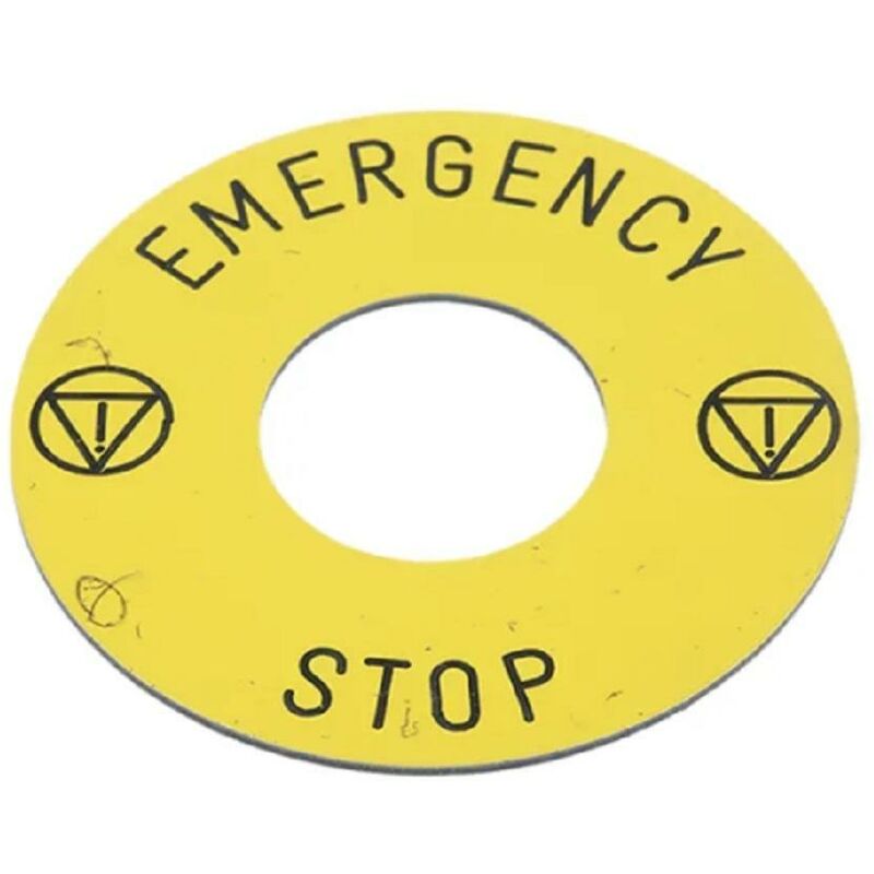 Image of Etichetta circolare emergency stop zb6y7330 - Schneider