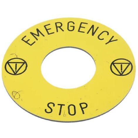 Schneider etichetta circolare emergency stop zb6y7330