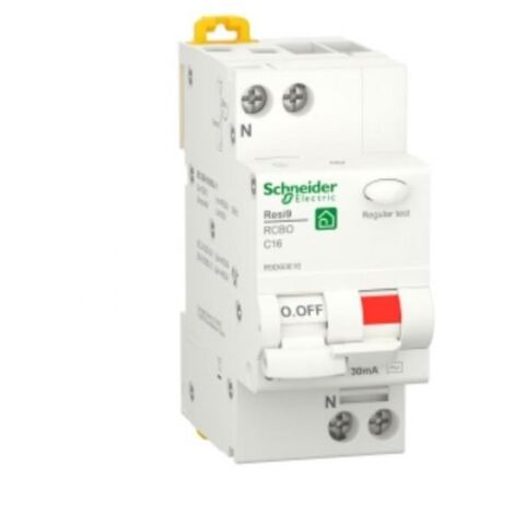 Schneider Fehlerstromschutzschalter 16A 1P+N 4,5kA 30mA AC Kurve C 2M R9D60616