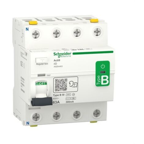 Schneider FI-Schalter 4P 63A A9Z64463 300mA IID TYP B-SI Allstromsensitiv 1 (A9Z64463)