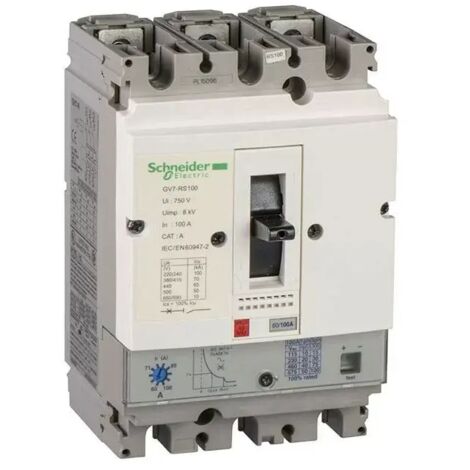 Schneider GV7RS80 disjoncteur moteur gv7rs 48 à 80 a 3p 3d déclencheur magnétothermique