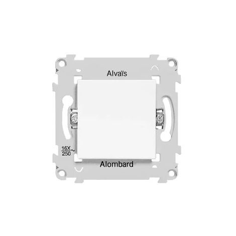 Schneider – Interrupteur va-et-vient ALB82051 – Poussoir 1 pôle – Commande/Enjoliveur – Tension 230V – Profondeur d'encastrement 15,4mm