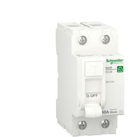 Schneider Interruttore differenziale Resi9 2P 40 A Tipo AC - R9R21240