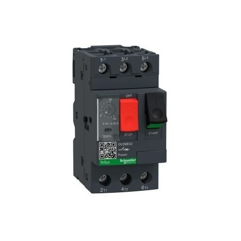 SCHNEIDER ELECTRIC Interruttore Automatico Magnetotermico GV2ME Regolazione Protezione 1-1,6 A 3P