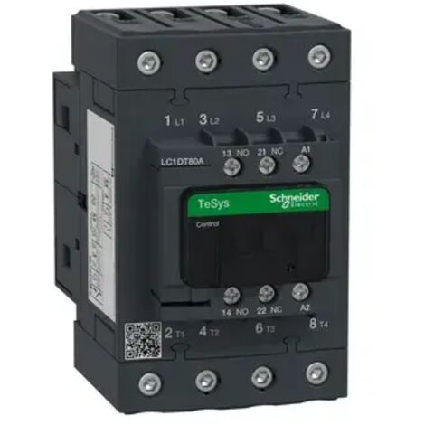 SCHNEIDER LC1DT80AP7 - Contattore TeSys LC1D - 4 poli - AC3- 440V AC - 80A - 230V AC