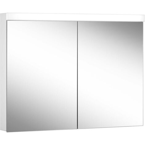 Schneider LOW basic LED-Lichtspiegelschrank, 2 Türen 50/50cm,