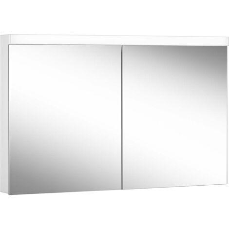 Schneider LOW basic LED-Lichtspiegelschrank, 2 Türen 60/60cm,