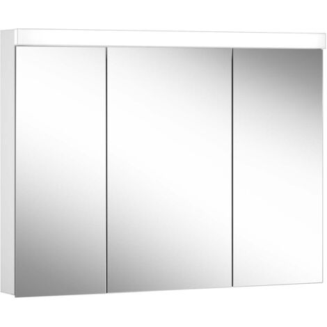 Schneider LOW basic LED-Lichtspiegelschrank, 3 Türen 30/60/30cm,