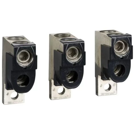 Schneider LV429218 ComPacT NSX250 - 3 Klemmen für 2 Kabel 50 bis 120mm2 und Phasentrenner