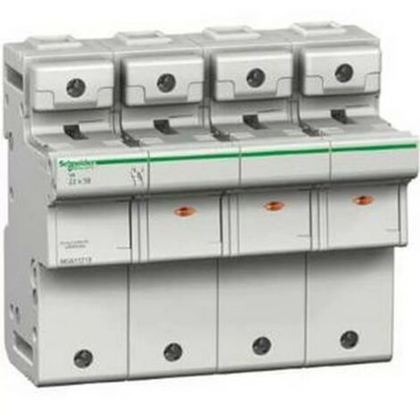 Schneider MGN15718 - PORTAFUSIBLE SBI, TRI + NEUTRO, Fusibles 22 X 58, 80 A