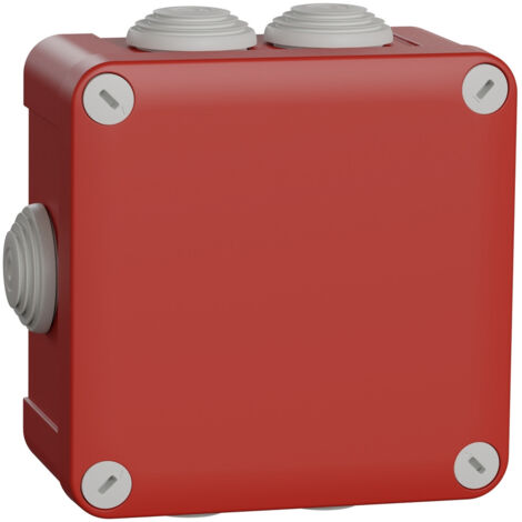 SCHNEIDER MUREVA BOX BOITE DE DÃ©RIVATION Ã©TANCHE IP55 105X105X55 ROUGE - ENN05165