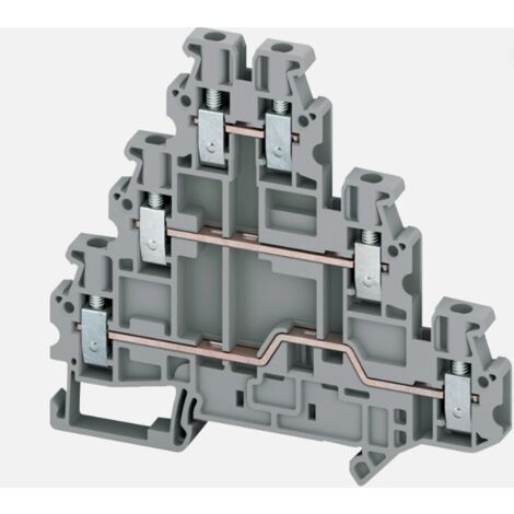 Schneider NSYTRV26T Screw bollard - 3 levels - passing - 6 points - 2,5mm2 - grey