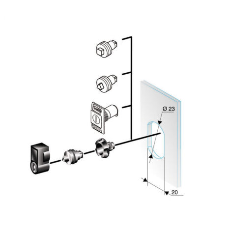 Schneider NSYTT8CRN Insert triangle 8 coffret mural